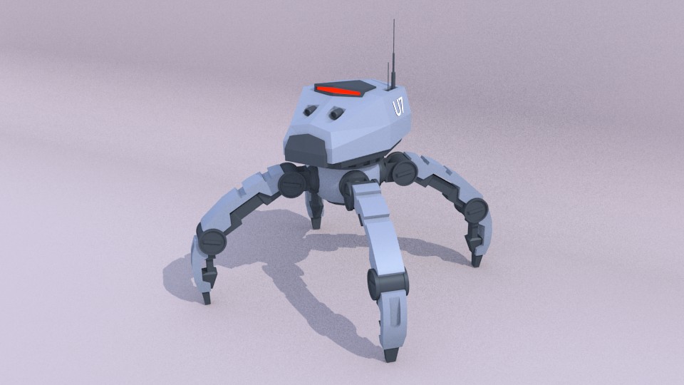 Low Poly Police Crawler Mech preview image 1